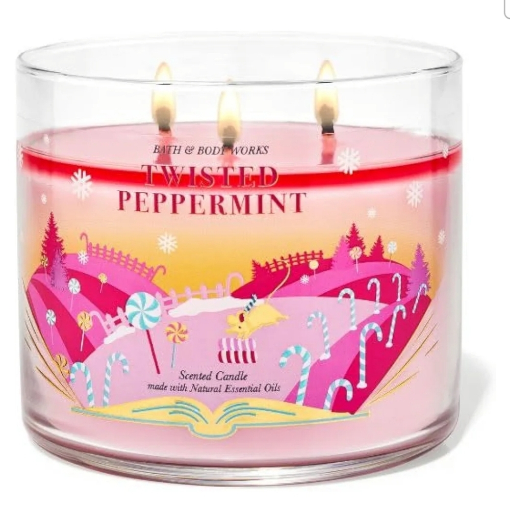 Twisted peppermint  bbw candle new in box unopened